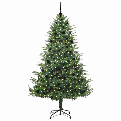 vidaXL Artificial Pre-lit Christmas Tree with Ball Set Green 240 cm