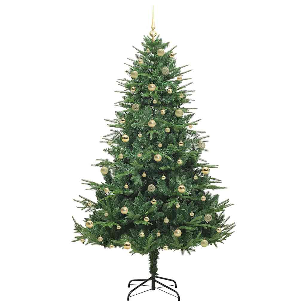 vidaXL Artificial Pre-lit Christmas Tree with Ball Set Green 240 cm