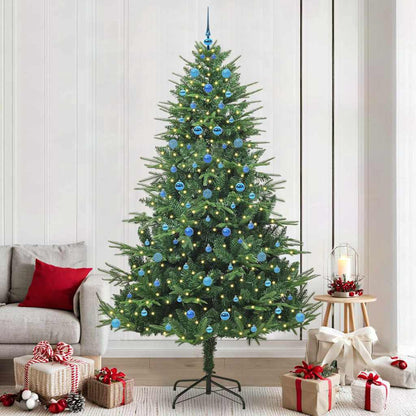 vidaXL Artificial Pre-lit Christmas Tree with Ball Set Green 240 cm