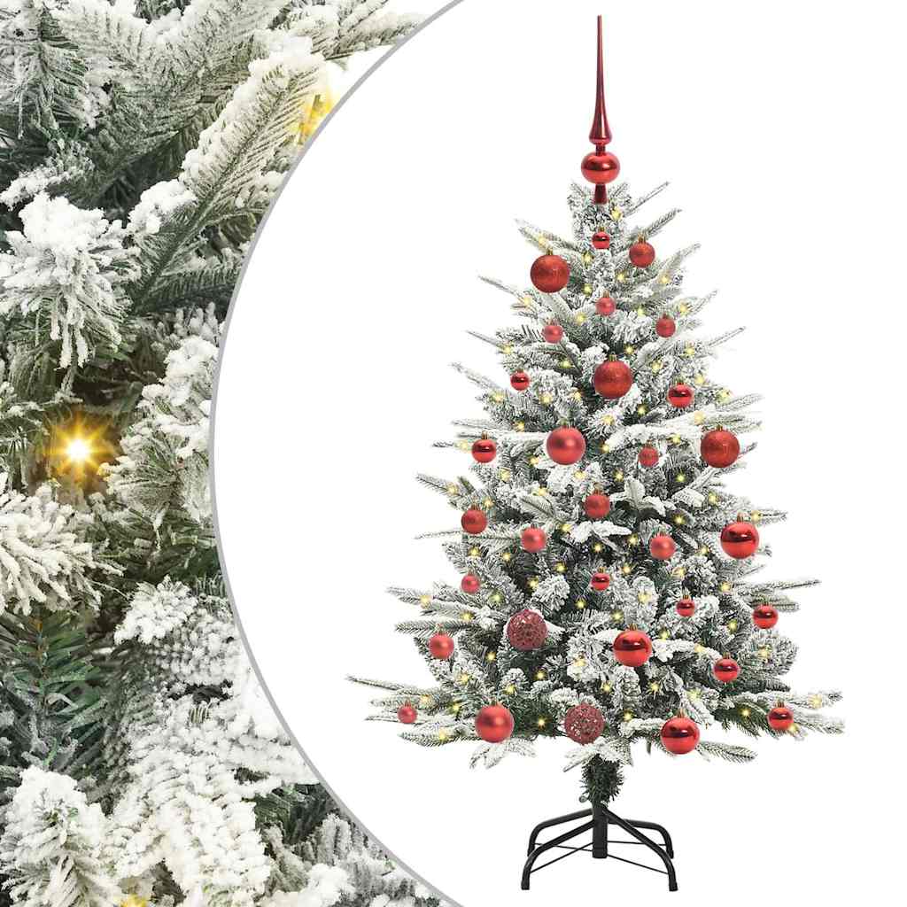 vidaXL Artificial Pre-lit Christmas Tree with Ball Set Green 120 cm