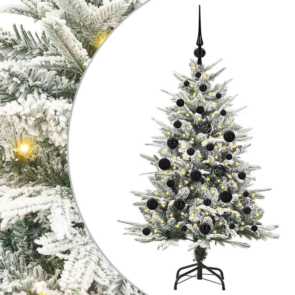 vidaXL Artificial Pre-lit Christmas Tree with Ball Set Green 120 cm