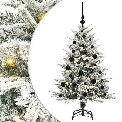 vidaXL Artificial Pre-lit Christmas Tree with Ball Set Green 120 cm