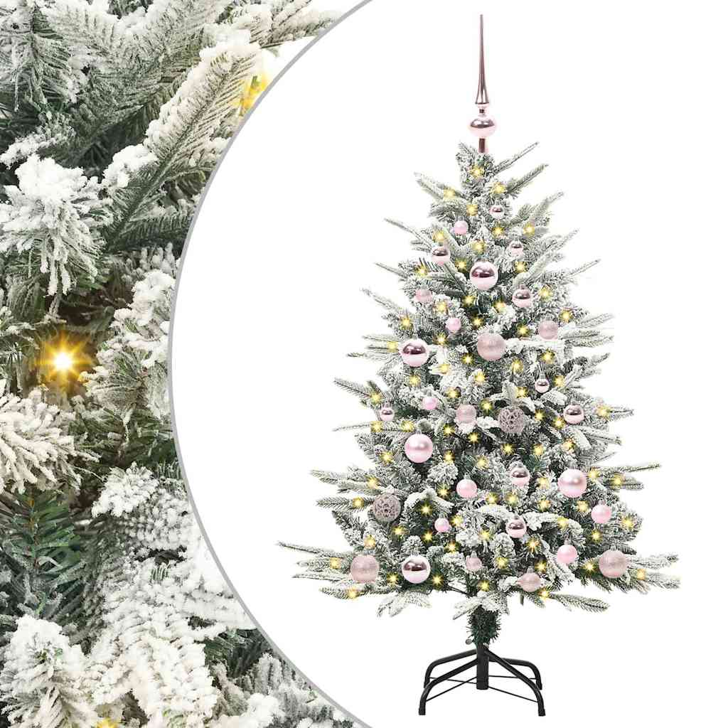 vidaXL Artificial Pre-lit Christmas Tree with Ball Set Green 120 cm