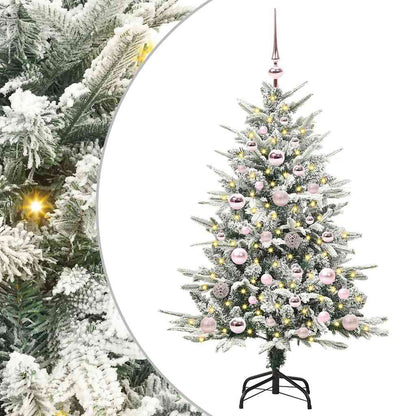 vidaXL Artificial Pre-lit Christmas Tree with Ball Set Green 120 cm