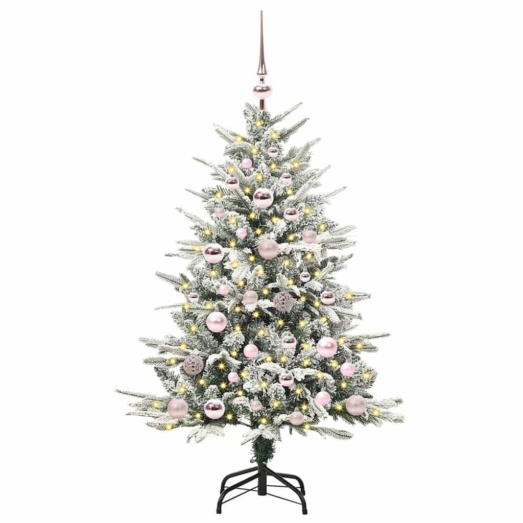 vidaXL Artificial Pre-lit Christmas Tree with Ball Set Green 120 cm