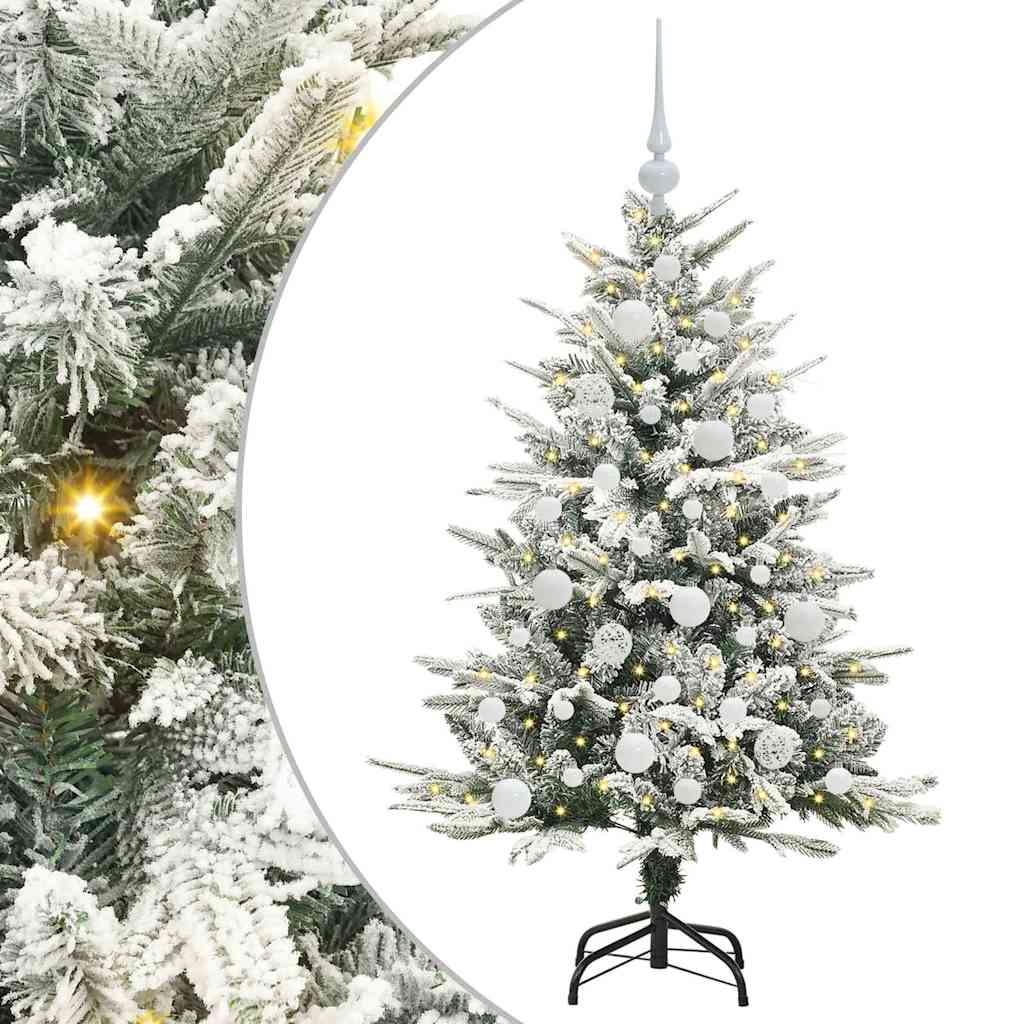 vidaXL Artificial Pre-lit Christmas Tree with Ball Set Green 120 cm