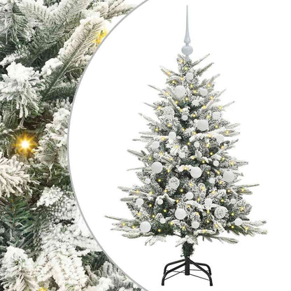 vidaXL Artificial Pre-lit Christmas Tree with Ball Set Green 120 cm
