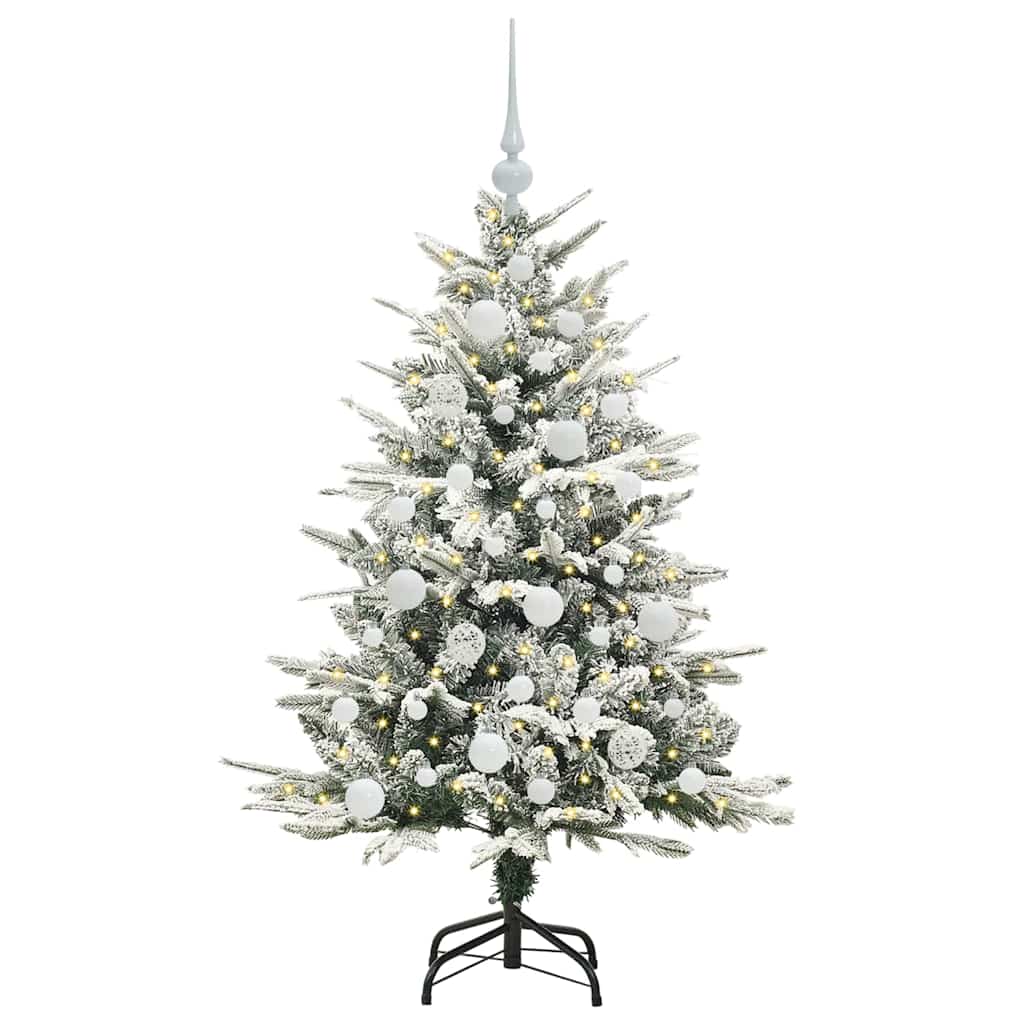 vidaXL Artificial Pre-lit Christmas Tree with Ball Set Green 120 cm