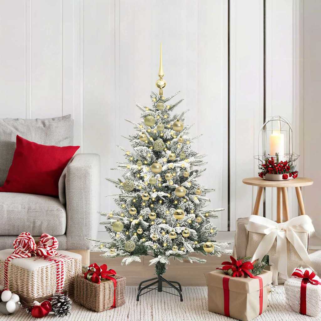 vidaXL Artificial Pre-lit Christmas Tree with Ball Set Green 120 cm