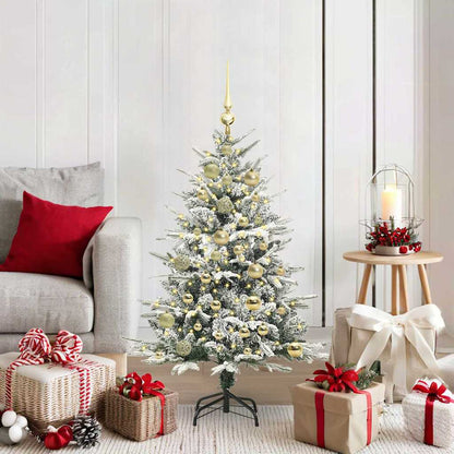 vidaXL Artificial Pre-lit Christmas Tree with Ball Set Green 120 cm