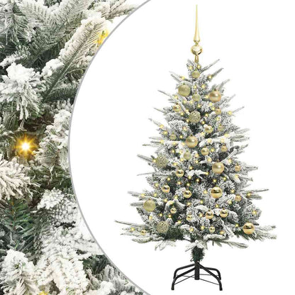 vidaXL Artificial Pre-lit Christmas Tree with Ball Set Green 120 cm