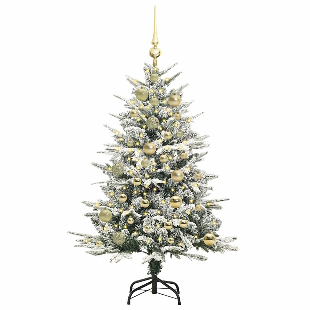 vidaXL Artificial Pre-lit Christmas Tree with Ball Set Green 120 cm