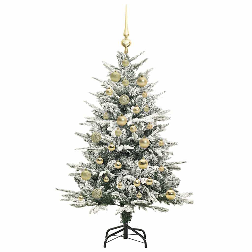 vidaXL Artificial Pre-lit Christmas Tree with Ball Set Green 120 cm