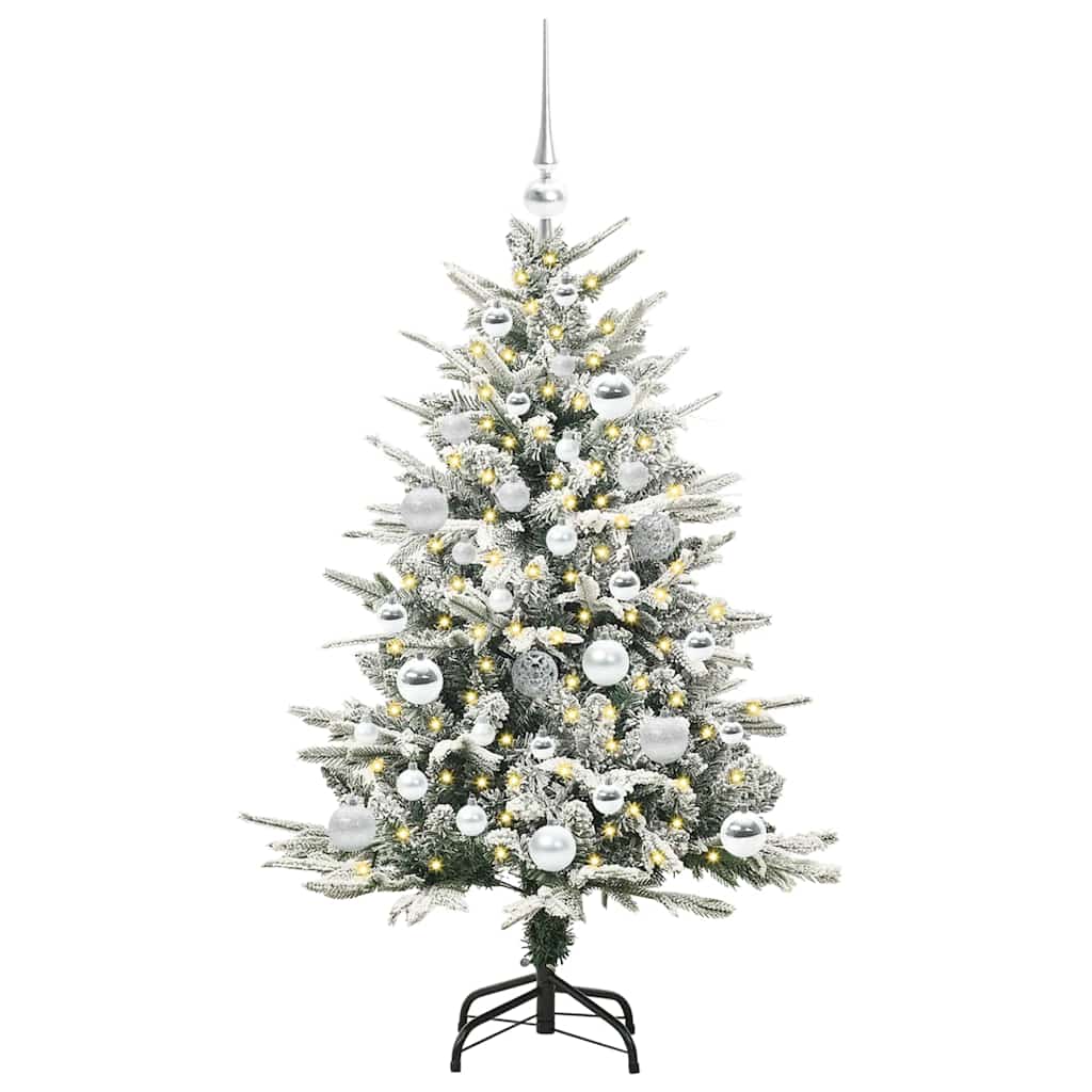 vidaXL Artificial Pre-lit Christmas Tree with Ball Set Green 120 cm