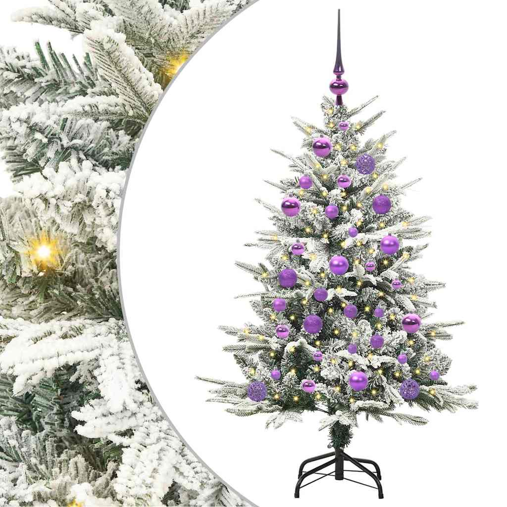 vidaXL Artificial Pre-lit Christmas Tree with Ball Set Green 120 cm