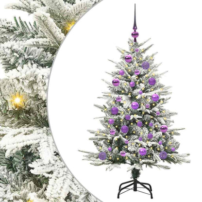 vidaXL Artificial Pre-lit Christmas Tree with Ball Set Green 120 cm