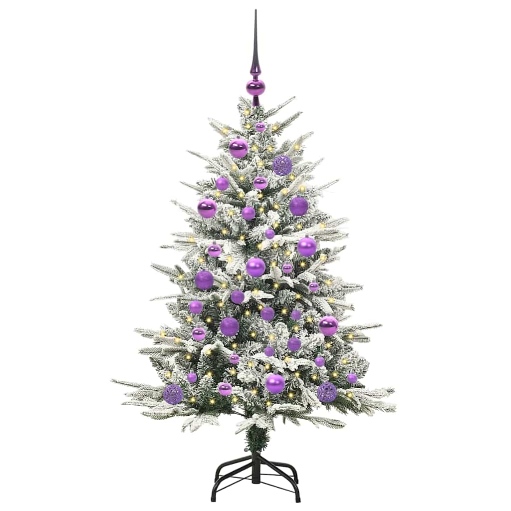vidaXL Artificial Pre-lit Christmas Tree with Ball Set Green 120 cm