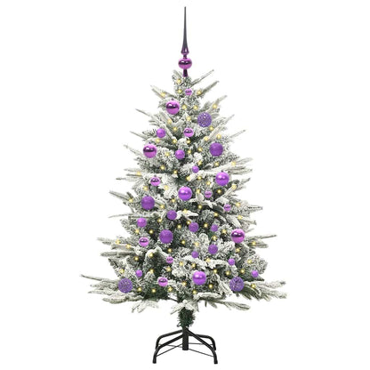 vidaXL Artificial Pre-lit Christmas Tree with Ball Set Green 120 cm