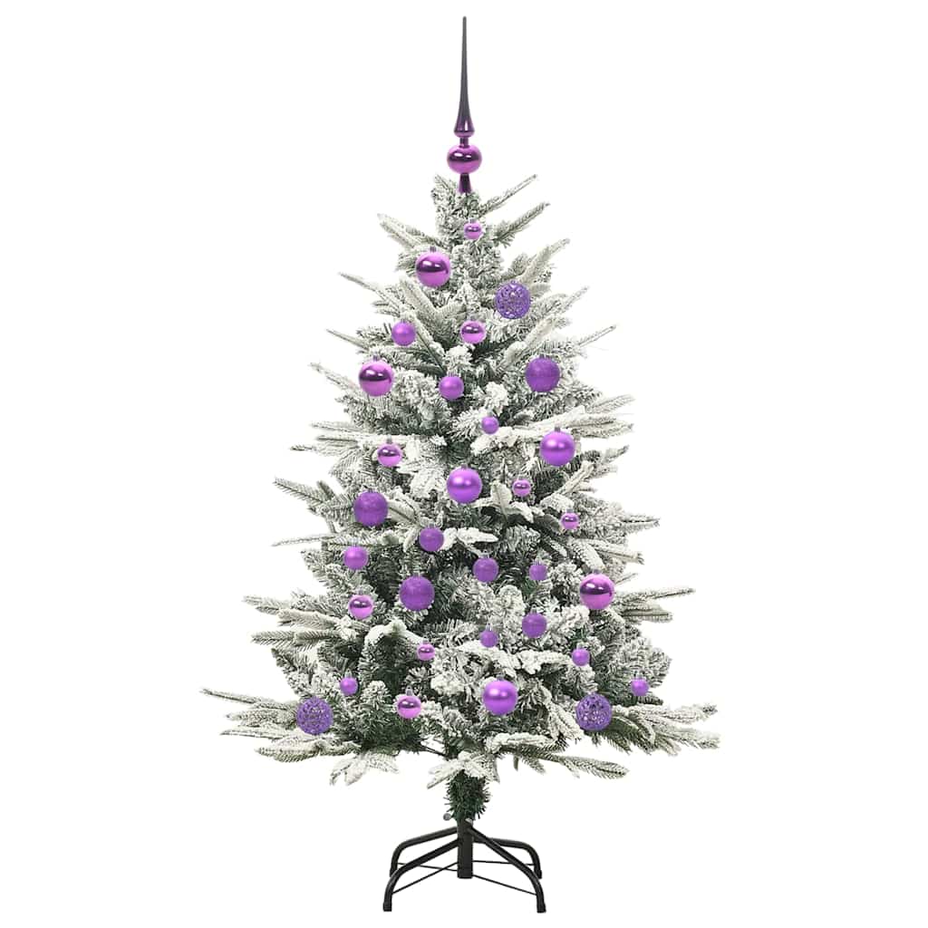 vidaXL Artificial Pre-lit Christmas Tree with Ball Set Green 120 cm