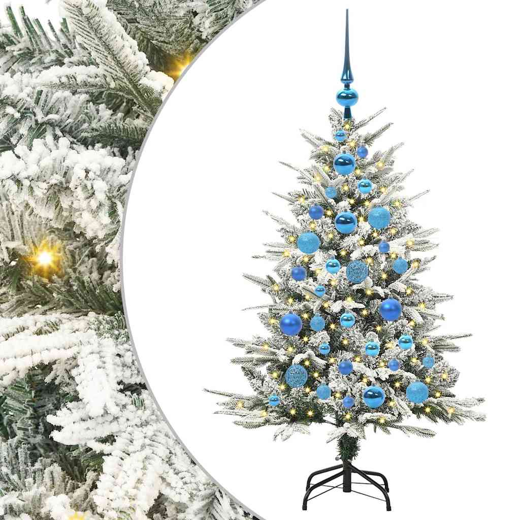 vidaXL Artificial Pre-lit Christmas Tree with Ball Set Green 120 cm