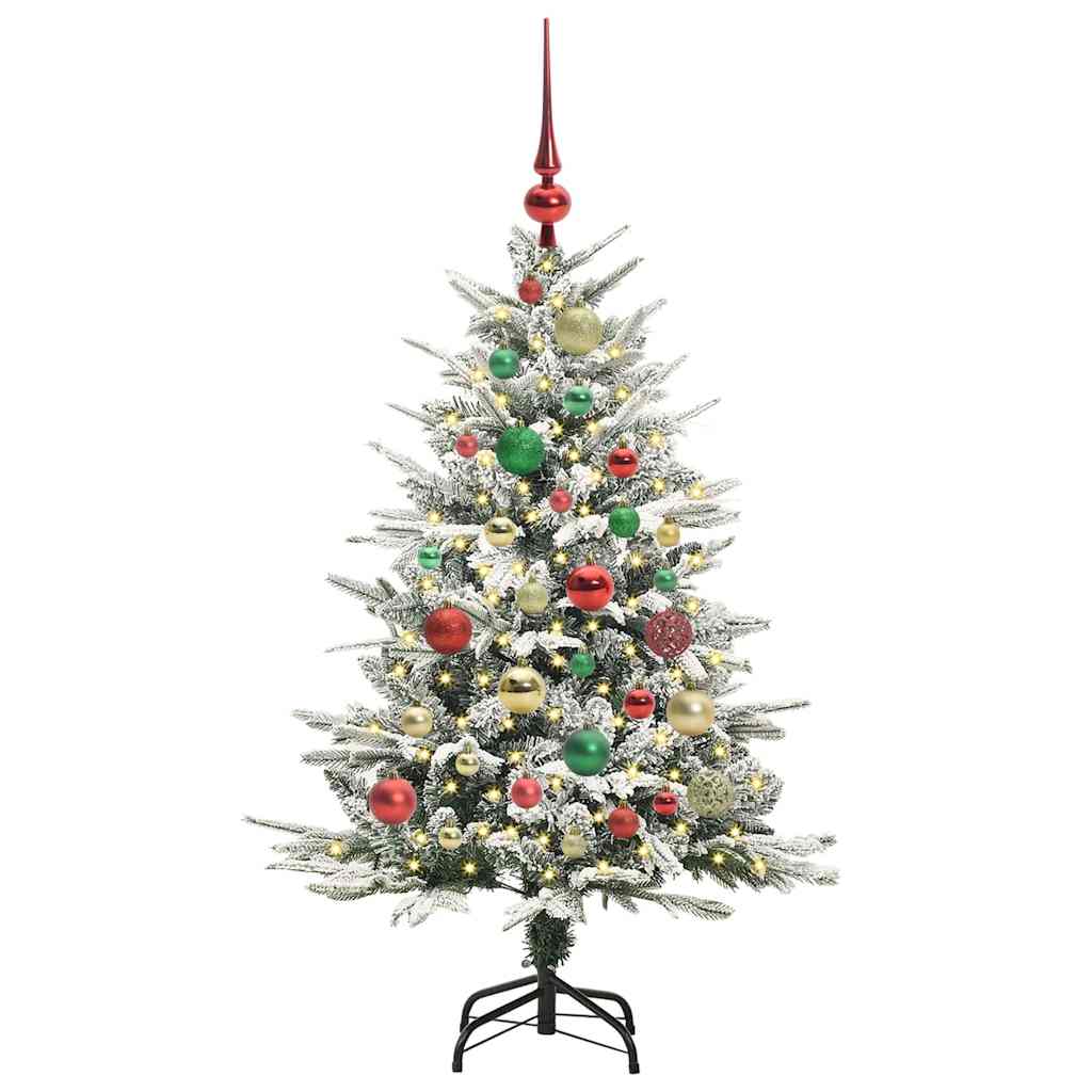 vidaXL Artificial Pre-lit Christmas Tree with Ball Set Green 120 cm