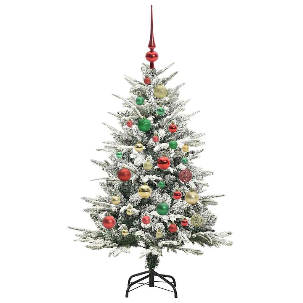 vidaXL Artificial Pre-lit Christmas Tree with Ball Set Green 120 cm
