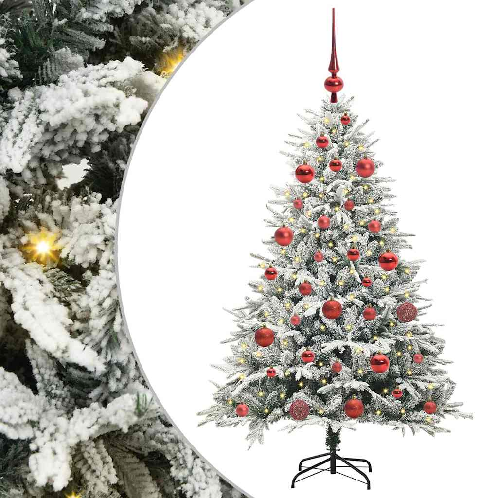 vidaXL Artificial Pre-lit Christmas Tree with Ball Set Green 150 cm