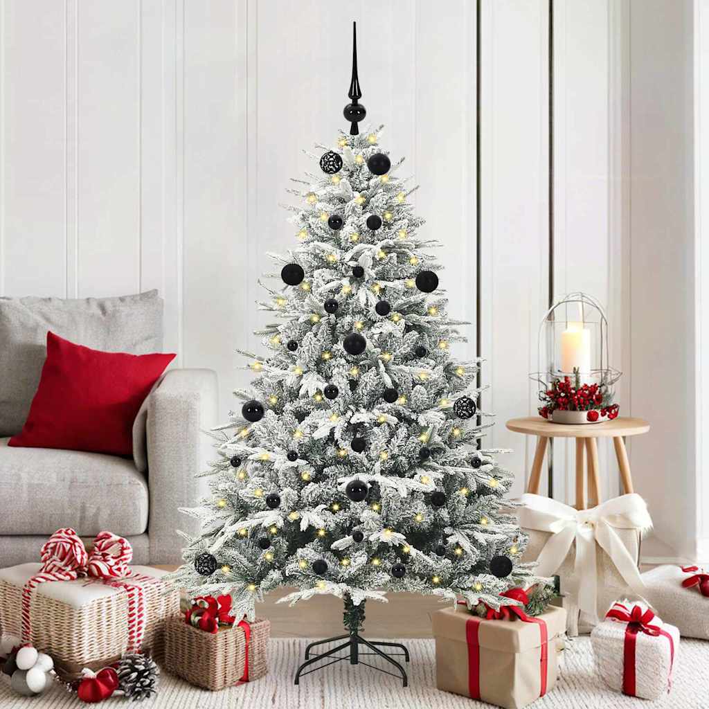 vidaXL Artificial Pre-lit Christmas Tree with Ball Set Green 150 cm