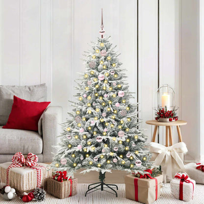 vidaXL Artificial Pre-lit Christmas Tree with Ball Set Green 150 cm