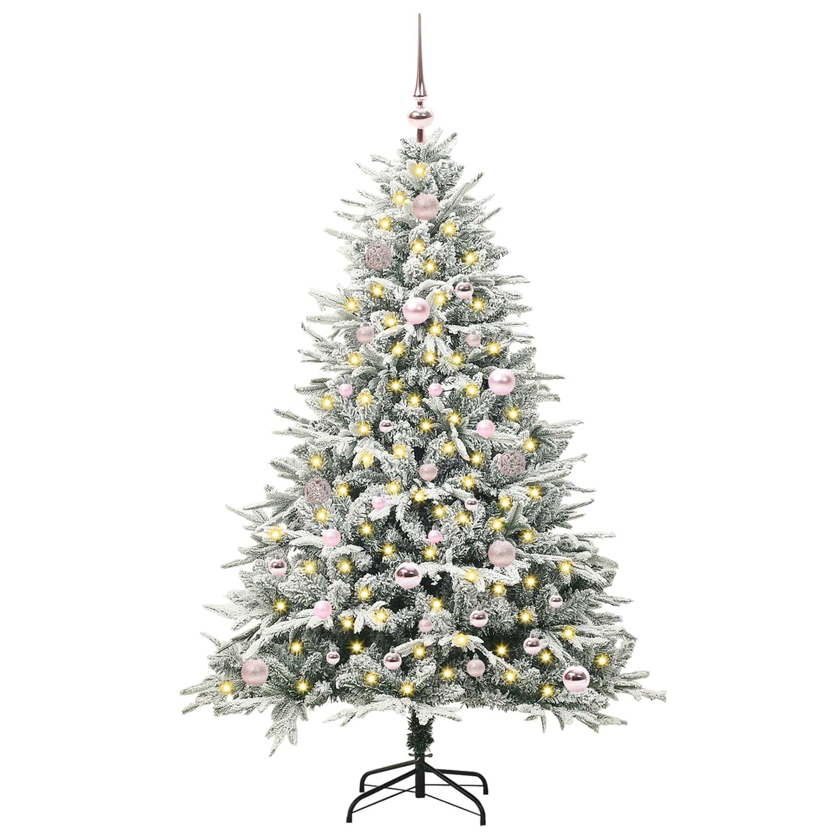 vidaXL Artificial Pre-lit Christmas Tree with Ball Set Green 150 cm