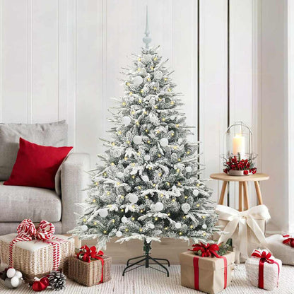 vidaXL Artificial Pre-lit Christmas Tree with Ball Set Green 150 cm