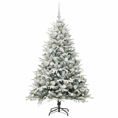vidaXL Artificial Pre-lit Christmas Tree with Ball Set Green 150 cm