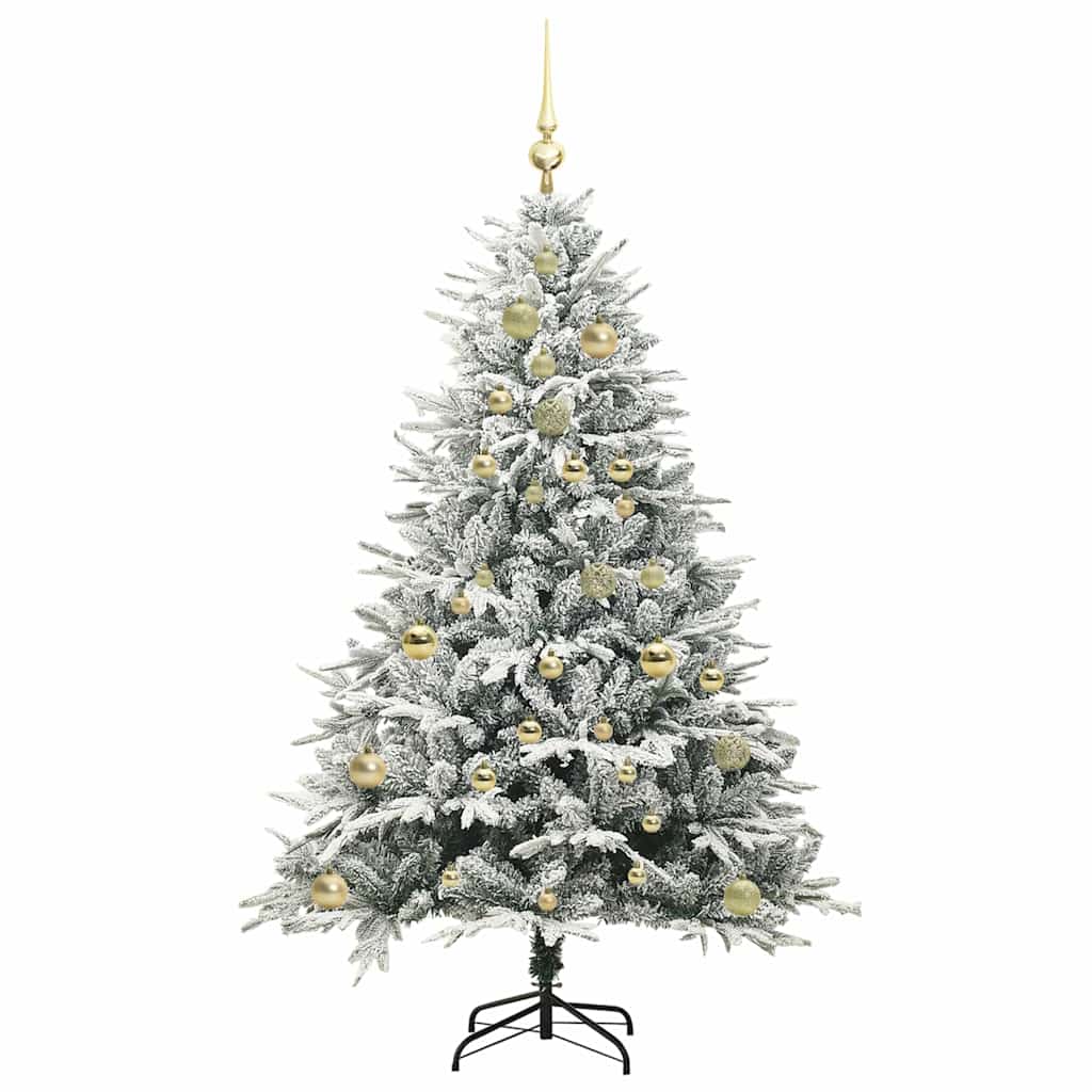 vidaXL Artificial Pre-lit Christmas Tree with Ball Set Green 150 cm
