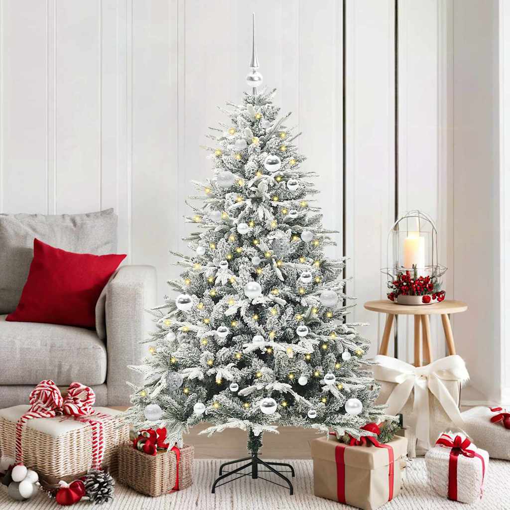 vidaXL Artificial Pre-lit Christmas Tree with Ball Set Green 150 cm