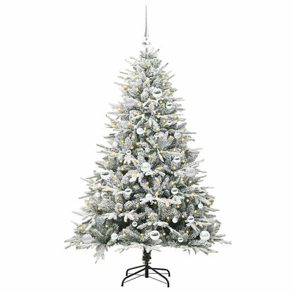 vidaXL Artificial Pre-lit Christmas Tree with Ball Set Green 150 cm