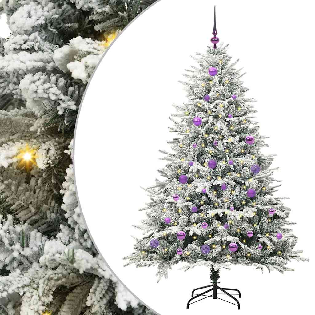 vidaXL Artificial Pre-lit Christmas Tree with Ball Set Green 150 cm