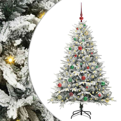 vidaXL Artificial Pre-lit Christmas Tree with Ball Set Green 150 cm