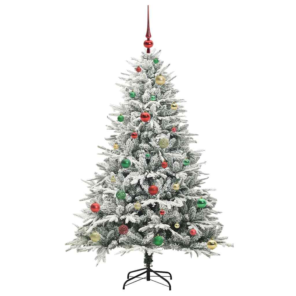 vidaXL Artificial Pre-lit Christmas Tree with Ball Set Green 150 cm