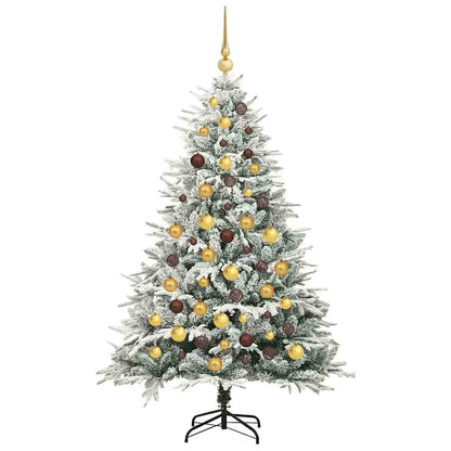 vidaXL Artificial Pre-lit Christmas Tree with Ball Set Green 180 cm