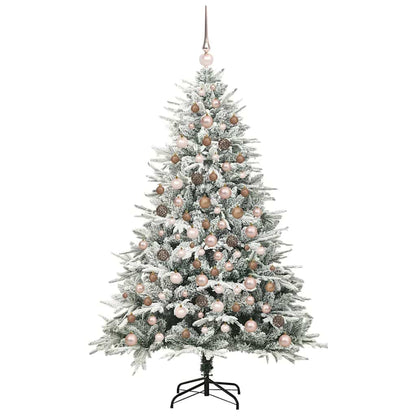vidaXL Artificial Pre-lit Christmas Tree with Ball Set Green 180 cm