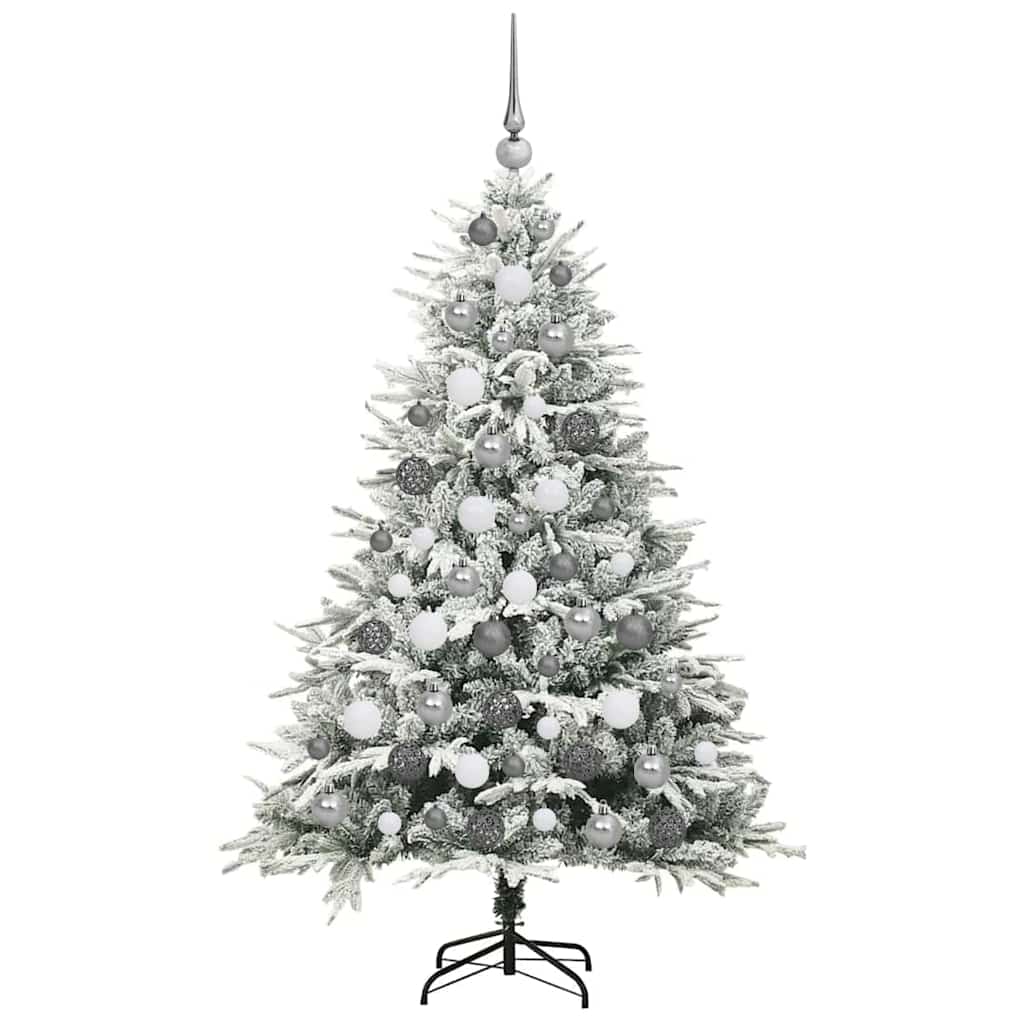 vidaXL Artificial Pre-lit Christmas Tree with Ball Set Green 180 cm