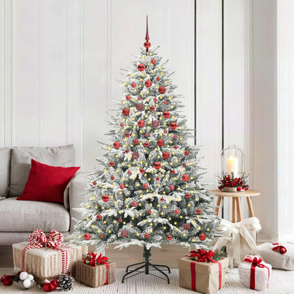 vidaXL Artificial Pre-lit Christmas Tree with Ball Set Green 180 cm