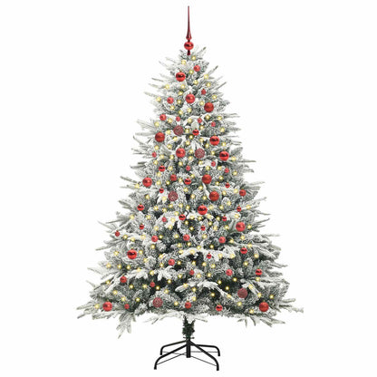 vidaXL Artificial Pre-lit Christmas Tree with Ball Set Green 180 cm