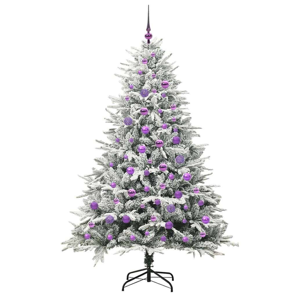 vidaXL Artificial Pre-lit Christmas Tree with Ball Set Green 180 cm