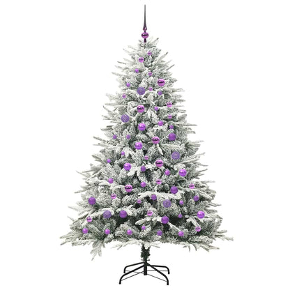 vidaXL Artificial Pre-lit Christmas Tree with Ball Set Green 180 cm