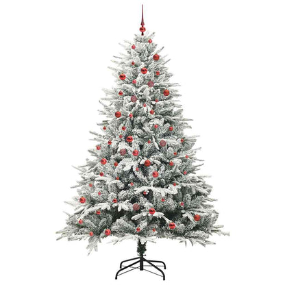 vidaXL Artificial Pre-lit Christmas Tree with Ball Set Green 210 cm