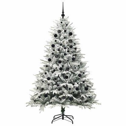 vidaXL Artificial Pre-lit Christmas Tree with Ball Set Green 210 cm