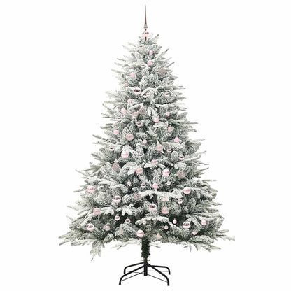 vidaXL Artificial Pre-lit Christmas Tree with Ball Set Green 210 cm