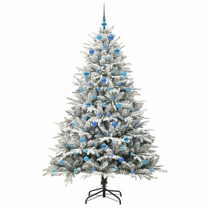 vidaXL Artificial Pre-lit Christmas Tree with Ball Set Green 210 cm
