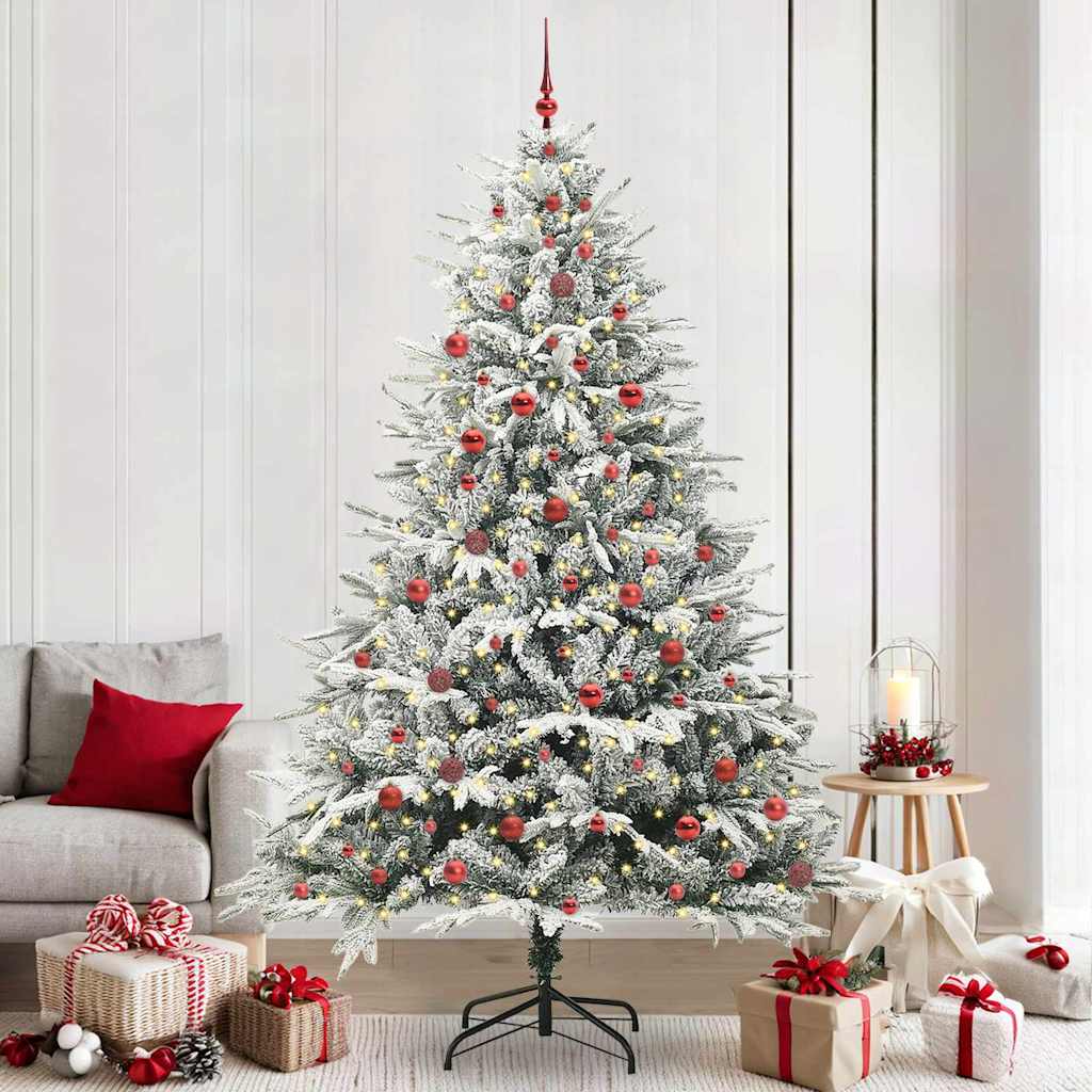 vidaXL Artificial Pre-lit Christmas Tree with Ball Set Green 240 cm